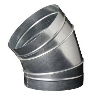 Kovové koleno pro kruhové potrubí 45 st./200 mm