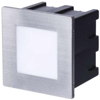 LED orientační vestavné svítidlo 80x80mm 1,5W, IP65, teplá bílá