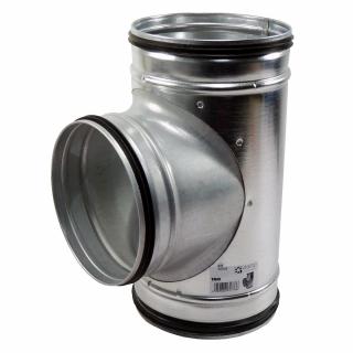 Odbočka T kovová s těsnící gumou TM-O 150/150 mm