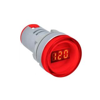 Voltmetr do panelu LED kontrolka 29mm 60-500V AD16-22DSV, červená