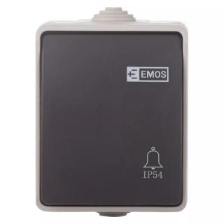 Vypínač č.1/0 tlačítko na povrch EMOS IP54