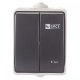 Vypínač č. 5 sériový na povrch EMOS IP54