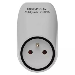 Zásuvka s 2x USB P0071