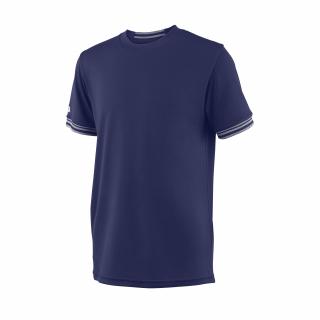 Chlapecké tričko Wilson Team Solid Crew Blue Depths Barva: Modrá, oblečení dětské Wilson: 7-8:SM