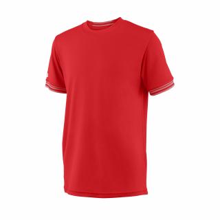 Chlapecké tričko Wilson Team Solid Crew Red Barva: Červená, oblečení dětské Wilson: 9-10:MD