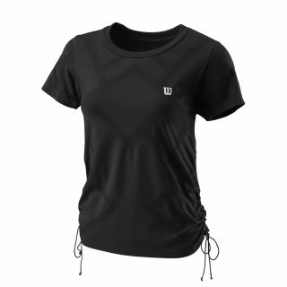 Dámské sportovní tričko Wilson Power Seamless Crew II Black Oblečení dámské: S