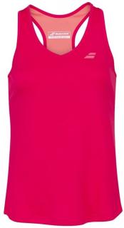 Dámské tílko Babolat Play Tank Top W Red Rose Oblečení dámské: L