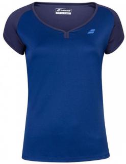 Dívčí sportovní tričko Babolat Play Cap Sleeve Top girl estate blue oblečení dětské: 8-10 let