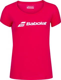 dívčí tričko Babolat exercise tee girl red rose oblečení dětské: 10-12 let