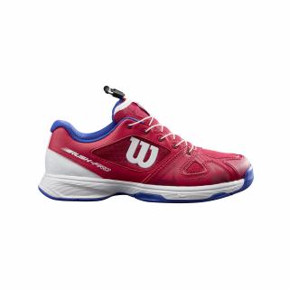 Juniorská tenisová obuv Wilson Rush Pro Jr Ql Sangria/Wh Velikost: UK 1|EU 33|JP 19,9