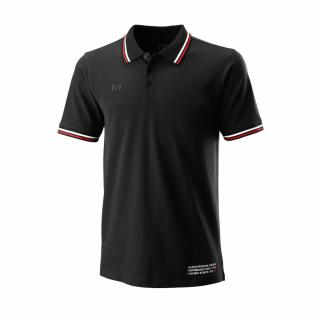 Pánská polokošile Wilson Since 1914 Pique Polo Black Oblečení pánské: L