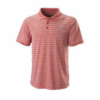 Pánská polokošile Wilson Stripe Polo Red/White Oblečení pánské: M