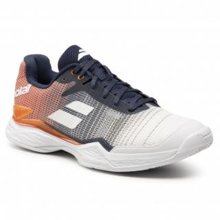 Pánská tenisová obuv Babolat Jet Mach II Clay M White/Orange velikost: UK 10 EU 44,5