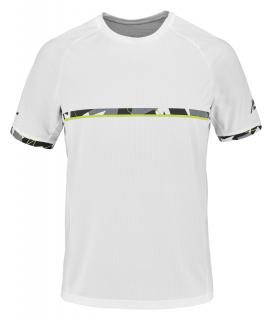 Pánské tričko Babolat Aero Crew Neck Tee Men White/White Oblečení pánské: L