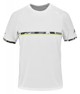 Pánské tričko Babolat Aero Crew Neck Tee Men White/White Oblečení pánské: M