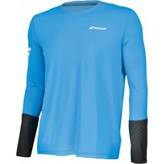 pánské tričko Babolat LS Tee men - diva blue/grey Oblečení pánské: S