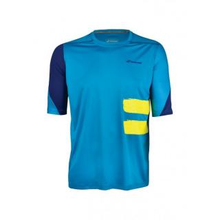 Pánské tričko Babolat Perf Compression Tee Mosaic Blue Oblečení pánské: XL