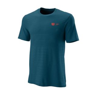 Pánské tričko Wilson Bela Seamless Crew III Blue Coral Oblečení pánské: L