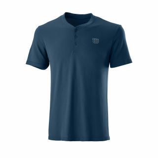 Pánské tričko Wilson Power Seamless Henley II Majolica Blue Oblečení pánské: XXL