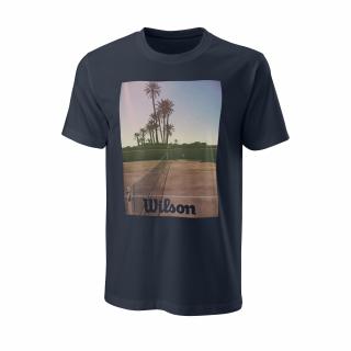 Pánské tričko Wilson Scenic Tech Tee Outer Space Oblečení pánské: L