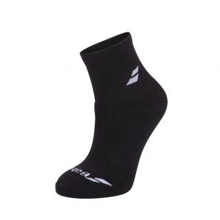 Ponožky Babolat Socks 3 Pairs Quarter Black velikost ponožky: 39-42