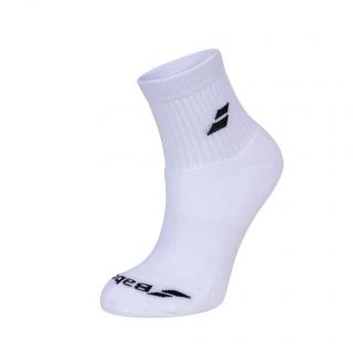 Ponožky Babolat Socks 3 Pairs Quarter White velikost ponožky: 39-42