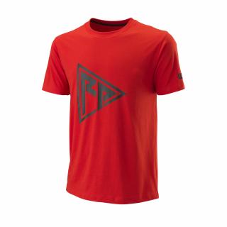 Tenisové tričko Wilson Rush Pro Tech Tee Red/Black Oblečení pánské: L