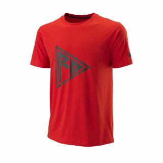 Tenisové tričko Wilson Rush Pro Tech Tee Red/Black Oblečení pánské: M