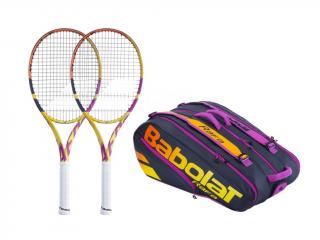 Tenisový set 2x Babolat Pure Aero Rafa Lite + 1x Bag Babolat Pure Aero Rafa x12 2021 velikost gripu: G1