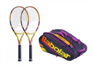 Tenisový set 2x Babolat Pure Aero Rafa Team + 1x Bag Babolat Pure Aero Rafa x12 2021 velikost gripu: G1