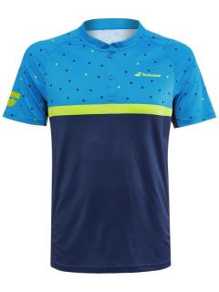 Tričko Babolat Compete Polo Men Malibu Blue Oblečení pánské: M