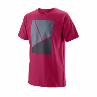 Wilson B Tramline Tech Tee Granita oblečení dětské Wilson: 9-10:MD