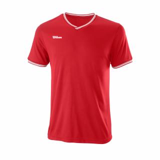 Wilson Team II High V-Neck Team Red Oblečení pánské: M