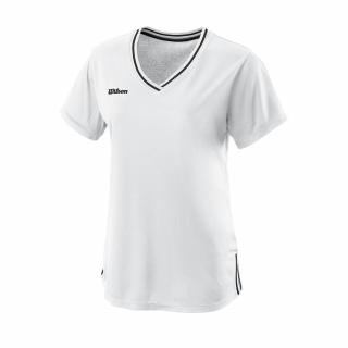 Wilson Team II V-neck W White Oblečení dámské: S