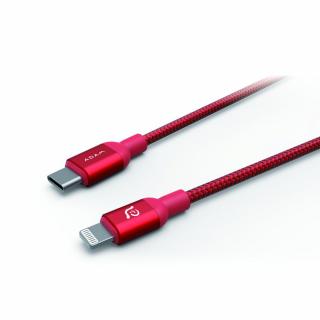 Adam Elements PeAk II C120B USB-C Lightning kabel, 1.2 m, červený