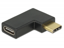 Delock Adaptér SuperSpeed USB 10 Gbps (USB 3.2 Gen 2) USB Type-C samec > port samice pravoúhlý levý / pravý