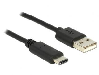 Delock kabel USB Typ-C 2.0 samec > USB 2.0 typ A samec 1 m černý