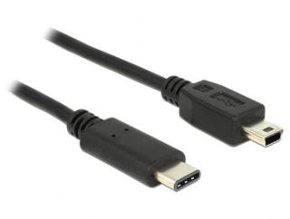 Delock Kabel USB Type-C 2.0 samec > USB 2.0 typ Mini-B samec 0,5 m černý