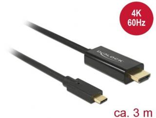 Delock Kabel USB Type-C samec > HDMI samec (DP Alt Mód) 4K 60 Hz 3 m černý