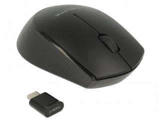 Delock Optická 3-tlačítková mini myš USB Type-C 2.4 GHz bezdrátová