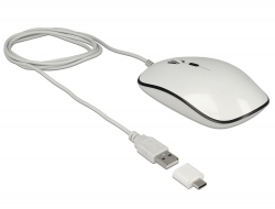 Delock Optická 4-tlačítková USB Typ-A + USB Type-C myš pro stolní počítače