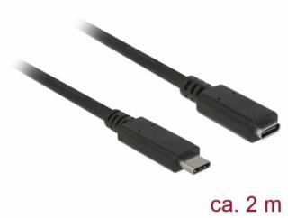 Delock Prodlužovací kabel SuperSpeed USB (USB 3.2 Gen 1) USB Type-C samec > port samice 3 A 2,0 m černý