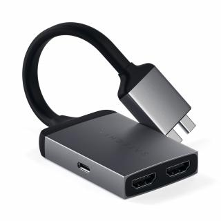 Satechi Type-C Dual 4K HDMI Adapter, Space Gray