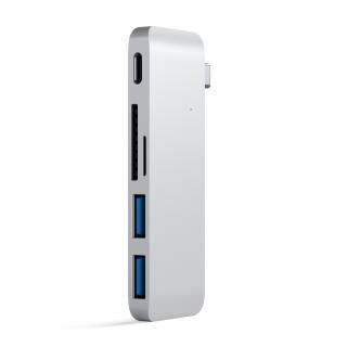 Satechi USB-C Pass-Trough Hub, stříbrný