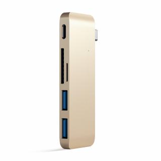 Satechi USB-C Pass-Trough Hub, zlatý