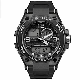 Sportovní digitální hodinky Smael 1603 černo bílé  Skladem v ČR