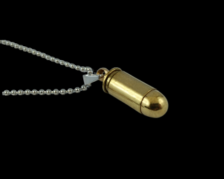 Náhrdelník z náboje 9mm Makarov Nerezový řetízek: Originální nerezový řetízek US ARMY