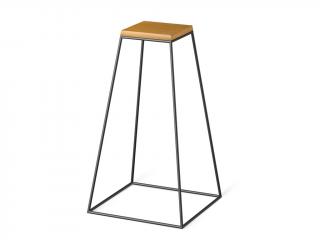 Odkládací stolek Frustum Table Tall 70CM Black + Wood Materiál desky: Americký ořech, Velikost desky: malá