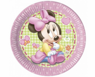 Papírové talíře  Minnie Baby  - 8 ks/23 cm