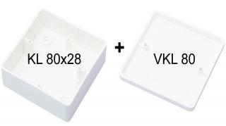 40ks Krabice KL 80x28 + 40ks VKL 80